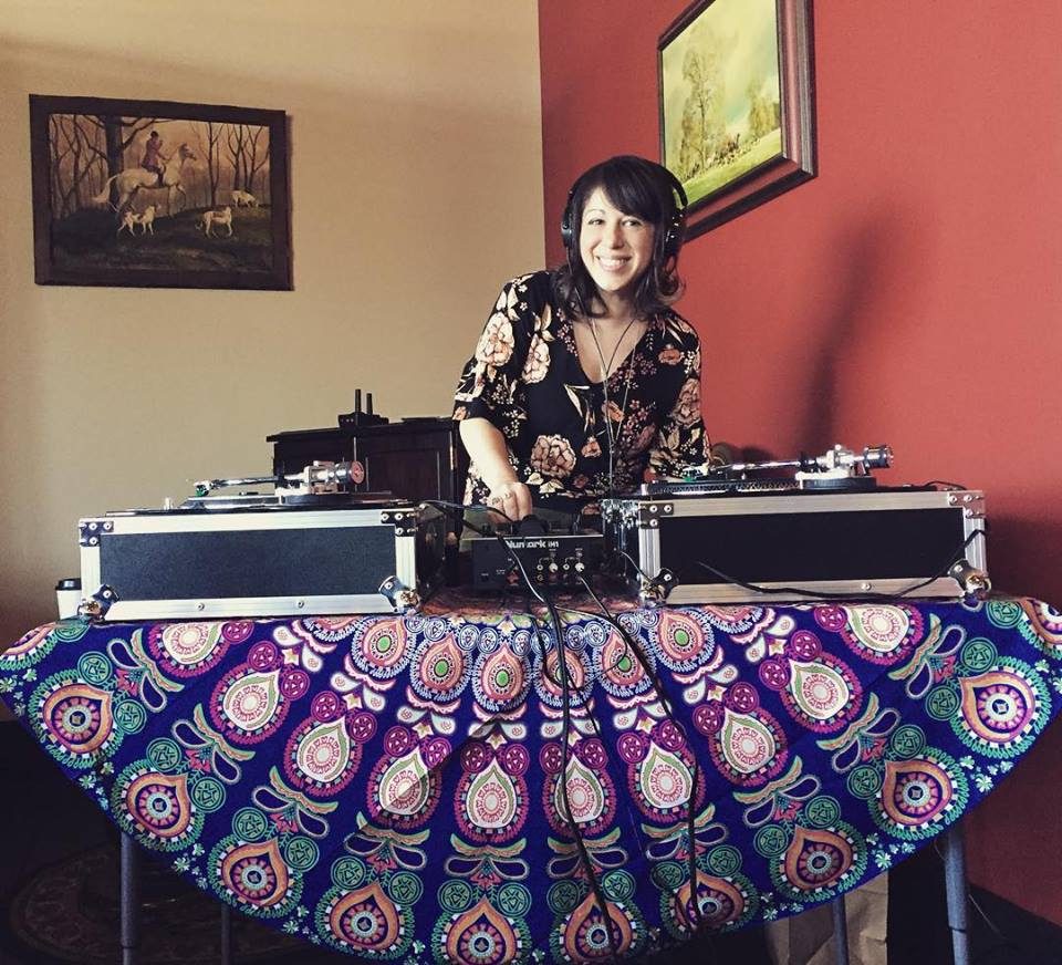 DJ spinning records at Death of the Fox