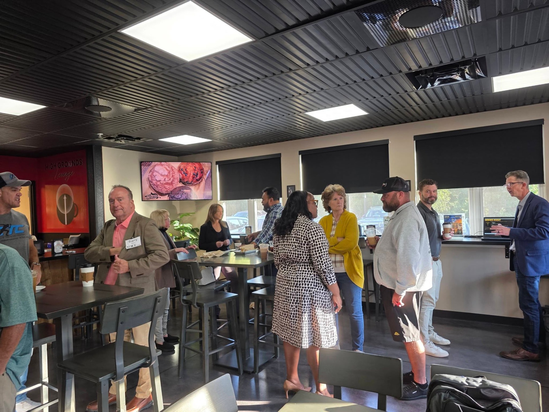 Guests networking at the Salem County Chamber of Commerce event at High Grounds Lounge in Carneys Point
